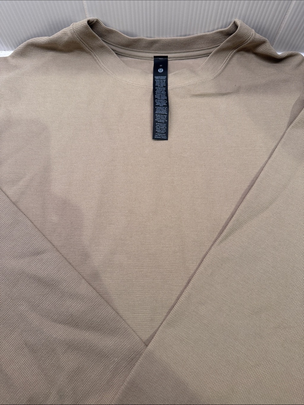 Lululemon Men's Lightweight Crewneck Long Sleeve Shirt - Beige